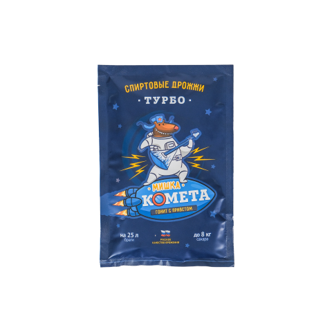 Дрожжи спиртовые Мишка гонит Комета, 100 г