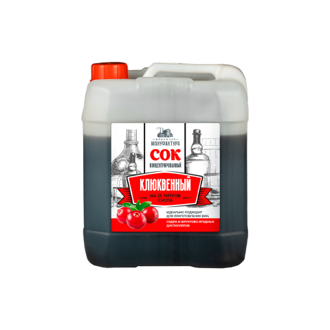 Сок Домашняя Мануфактура Клюквенный концентрированный, 5 кг