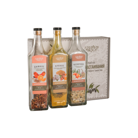 Набор Алхимия Вкуса для приготовления ароматного масла Пикантное трио 0,5 л