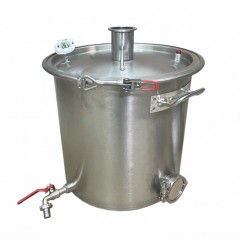 Куб перегонный с зиговкой (крышка плоская кламп DN 2,0 выход под тэн кламп 2), 70 л