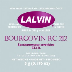 Дрожжи винные Lalvin Bourgovin rc 212, 5 гр