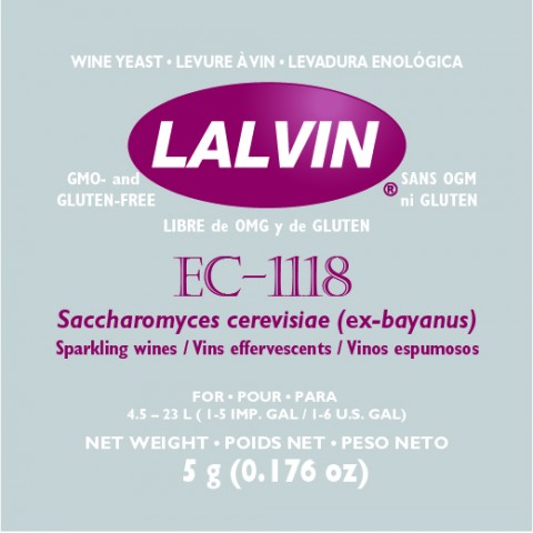 Дрожжи винные Lalvin EC-1118, 5 гр