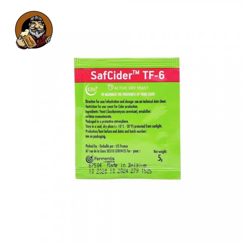 Дрожжи для сидра Fermentis Safcider TF-6, 5 г Дрожжи для сидра Fermentis Safcider TF-6, 5 г