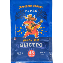 Дрожжи спиртовые Мишка гонит Быстро 48 часов, 130 г